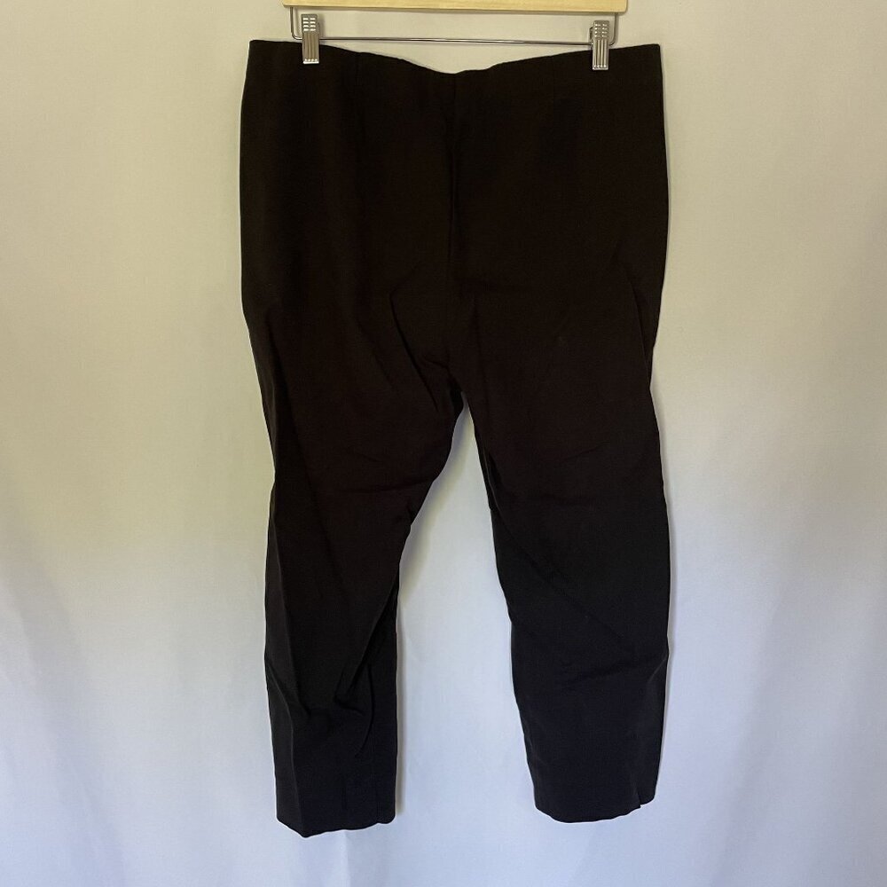 J.Jill Black Essential Cotton-Stretch Pants Size 14 comfortable‎ casual